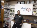 Pharmacist Chris Perentes stands for a portrait inside Lorne Drugs on Wednesday, Sept. 11, 2024 in Regina.