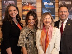 Discover Saskatoon's Steph Clovechok, Canadian country singer and songwriter Jess Moskaluke, Mayor Cynthia Block and Saskatchewan Party MLA Ken Cheveldayoff were on hand during the announcement that Saskatoon will host the 2026 CCMA Awards.
