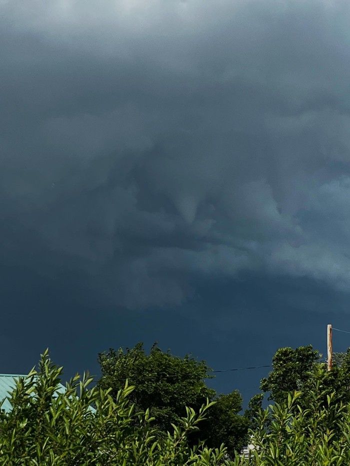 Stormy weather conditions developing in Saskatchewan.