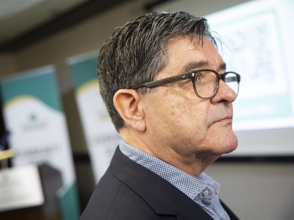 Namerind Housing Corporation CEO Robert Byers is shown during a presentation of the 2024 point-in-time homelessness count in Regina. Namerind Housing Corporation CEO Robert Byers is shown during a presentation of the 2024 point-in-time homelessness count in Regina.