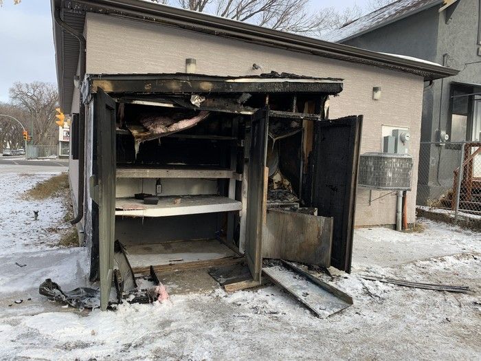 A community fridge providing free, fresh food accessible at anytime of day to the North Central community was damaged by a fire on Tuesday.