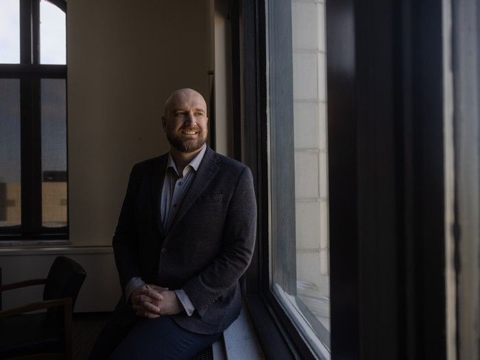 The incoming president and CEO of Economic Development Regina, John Bailey, sits for a portrait inside the organization's downtown offices on Monday Jan. 26, 2026 in Regina.