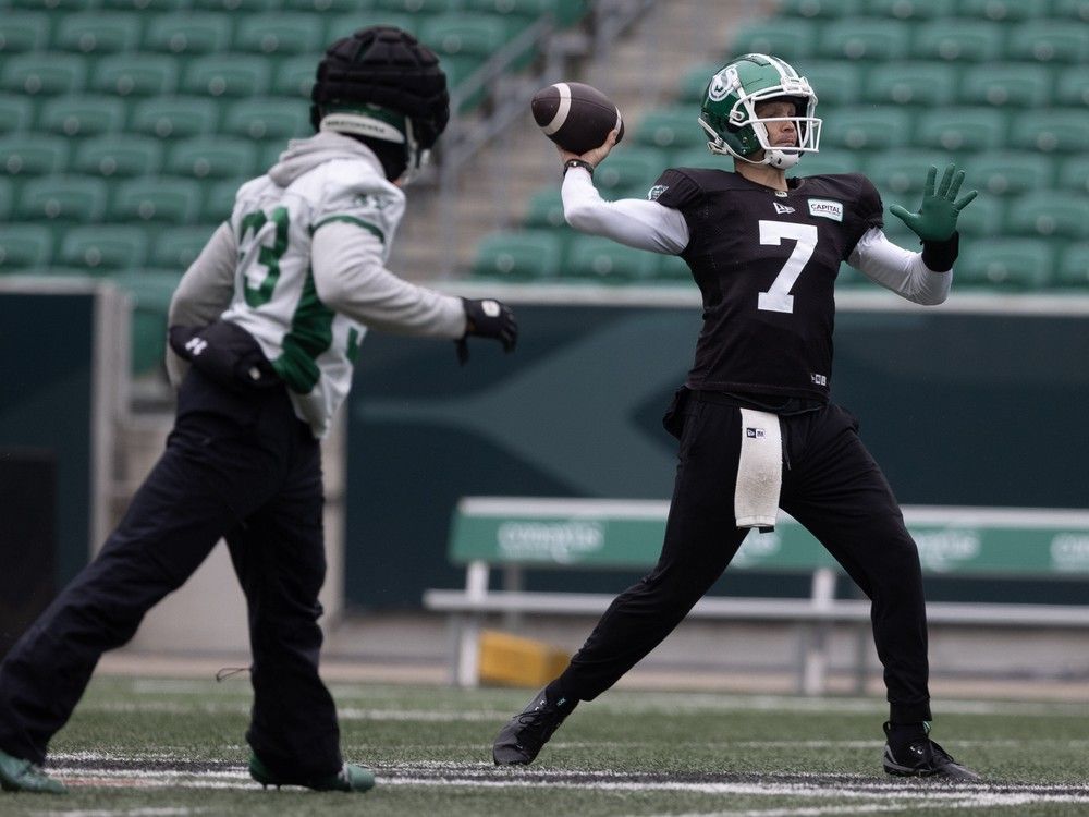 A look at Saskatchewan's depth chart and who the potential starters will be for the 2026 CFL season.