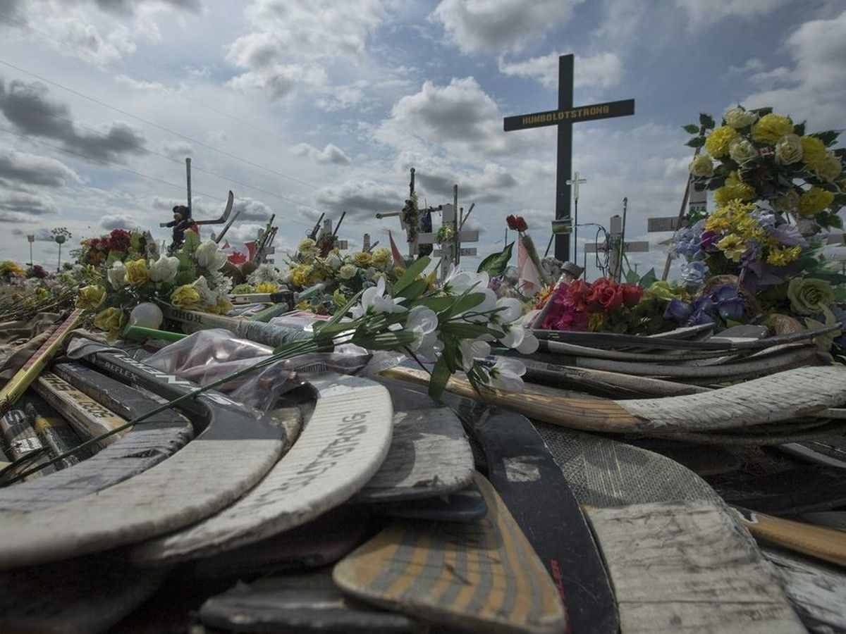 Progress continues at the crash site near Tisdale on a memorial to honour those killed and injured on April 6, 2018.