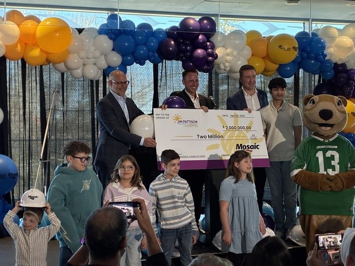 Ex-patient grateful for funding as Jim Pattison Children's Hospital gets $2M from Mosaic