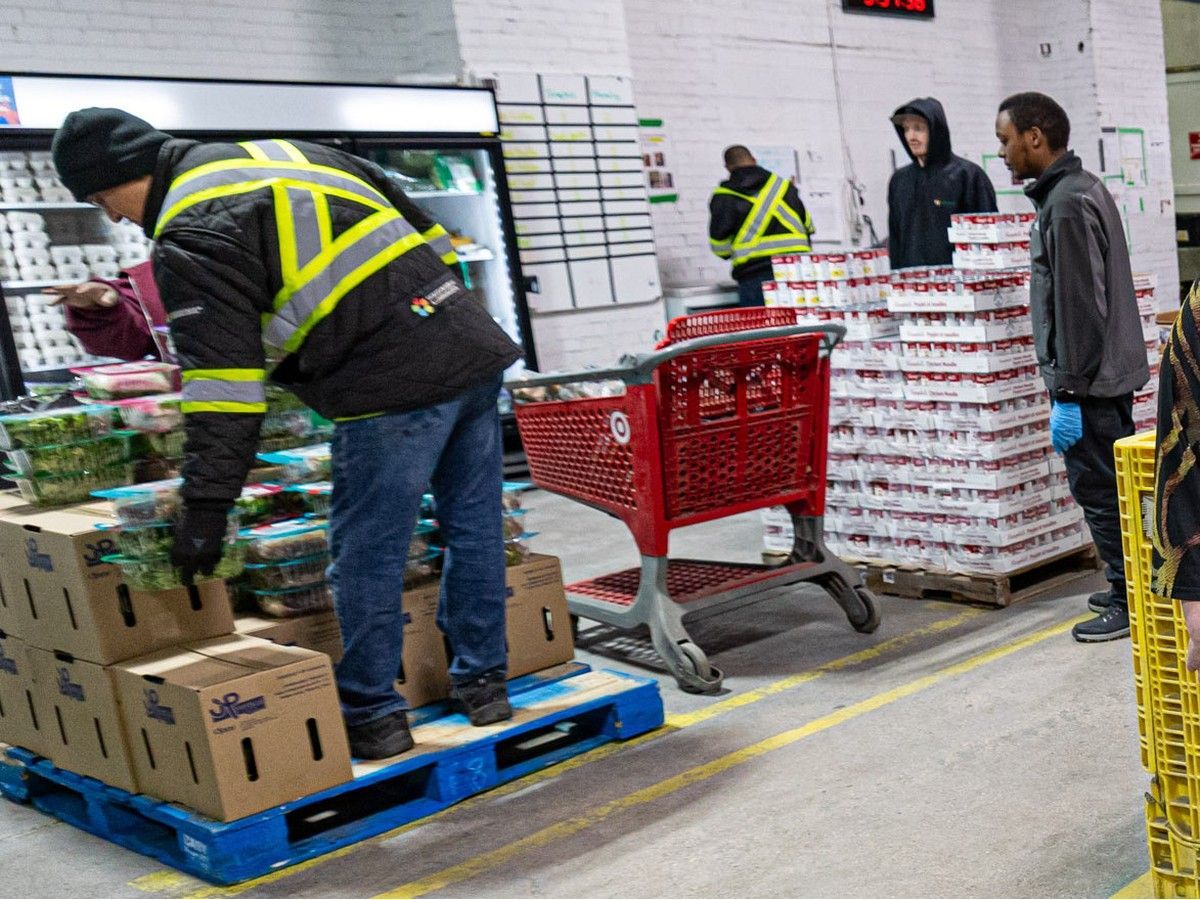 People working at the Saskatoon Food Bank and Learning Centre. A recent Food Bank Canada report card graded Saskatchewan a D+, showing small improvements in certain areas. Laurie O'Connor, executive director of Saskatoon's food bank, said "the things we've been talking about for a number of years now still exist for folks."