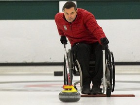 Mark Ideson, skip of the Canadian Paralympic curling team, was more of a hockey player and golfer until a helicopter crash made him an incomplete quadriplegic. He is skip of the Canadian curling team favoured to win gold at the Paralympic Games in PyeongChang. (Derek Ruttan/The London Free Press)