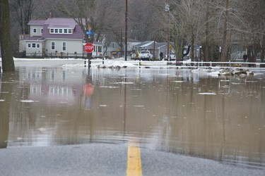 Colin Street in Port Bruce is flooded from rain and melting snow  on Tuesday February 20, 2018. Derek Ruttan/The London Free Press/Postmedia Network