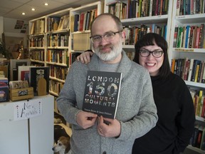 Jason Dickson and Vanessa Brown won the Lieutenant Governor’s Ontario Heritage Award for their book, London: 150 Cultural Moments. The Notebook, left, starring London-born actors Ryan Gosling and Rachel McAdams, is one of the book’s vignettes. (DEREK RUTTAN, The London Free Press)