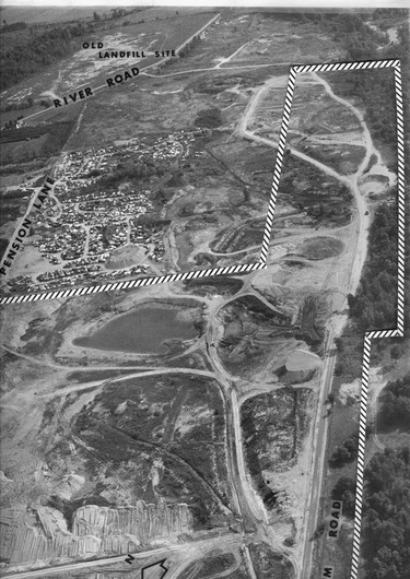 Looking east from Clarke Side Road shows preparations taking place for a new River Road landfill site. The city has spents up to $120,000 because of the urgent need for disposal facilities in London, 1971. (London Free Press files)