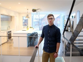 Nathaniel Davis in the Primrose Avenue home he designed himself, using shipbuilding principles.