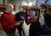 Glen Pearson and Jane Roy at Friday's launch of the London Food Bank's spring collection drive. (Morris Lamont/The London Free Press)