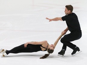 Evelyn Walsh and Trennt Michaud perform a routine at the Essroc Arena. (Postmedia News)