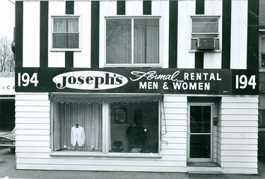 Joseph's Formal Rental, 194 Wellington Street, 1965. (London Free Press files)