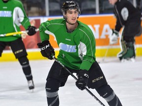 Alex Formenton in practice last season with the London Knights at Budweiser Garden (file photo)