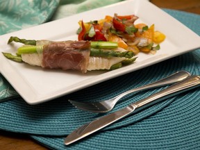 Prosciutto Wrapped Fish with Asparagus. (DEREK RUTTAN, The London Free Press)