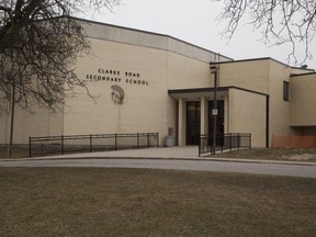 Clarke Road Secondary School in London. (DEREK RUTTAN, The London Free Press)