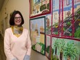 Cynthia McNeil is curator of the Landscapes of Israel, an exhibition of quilts by the Encounters Art Quilt Group of Israel on display at the Jewish Community Centre. (Mike Hensen/The London Free Press)