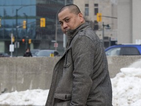 Reuben Garcia  leaves the courthouse in London. (DEREK RUTTAN, The London Free Press)