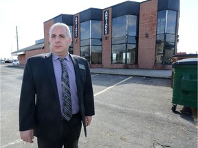 David Abraham, manager of the Hampton Inn on Exeter Road, opposes the move of Golddiggers strip club from its current location on Dundas Street in east London to a site near the hotel on Exeter Road. MORRIS LAMONT/THE LONDON FREE PRESS