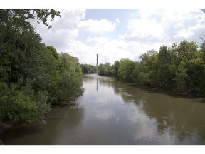 The Thames River facing east from Wellington Road in London. (File photo)