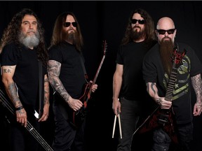 Tom Araya, Gary Holt, Paul Bostaph and Kerry King from Slayer.