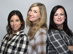 Emm Gryner, Dayna Manning and Lindsay Schindler of Trent Severn play the Purple Hill Country Opry in Thornhill on Sunday.