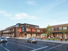 Renderings of a planned redevelopment of the building at 369 York St.