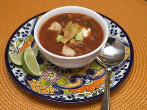 This Mexican tortilla soup offers some great contrasting textures. Derek Ruttan/The London Free Press