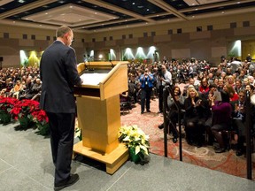 More than 700 people attended the swearing-in of London's new city council in 2014, including new Mayor Matt Brown at the podium. The largely rookie council generated a sense of optimism after the scandal of the Fontana years, but reality soon set in, says columnist Larry Cornies.