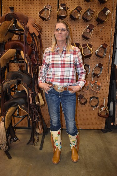 Becky, a ranch hand from Umbarger, Texas at the Working Ranch Cowboys Association World Championship Ranch Rodeo in Amarillo, Texas, describes her career as a "good life."

BARBARA TAYLOR/The London Free Press/Postmedia News