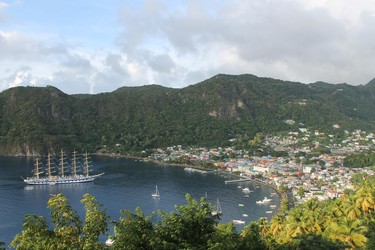 The five masted sailing cruise ship, The Royal Clipper, anchored at Soufriere on the south shore of St. Lucia.
JOE BELANGER/The London Free Press/Postmedia News