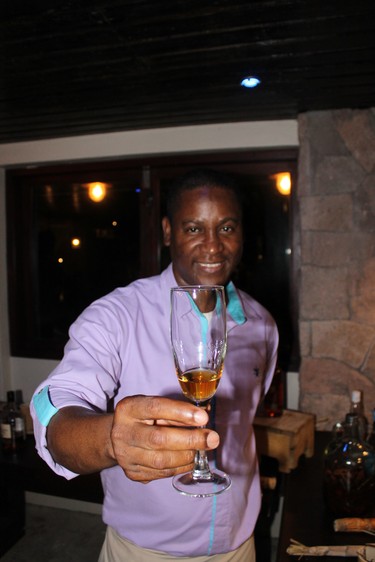 Alvin Issac, bartender at the Rum Cave at Marigot Bay Resort and Marina by Capella, leads a rum tasting for guests.
JOE BELANGER/The London Free Press/Postmedia News