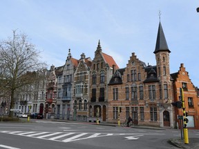 One of Europe's few medieval cities left largely untouched, Bruges, in Belgium, was occupied by the Germans during the First World War but escaped the destruction of other Flemish cities.