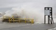 Waves on Lake Erie crash over the pier in Erieau on Sunday. Ellwood Shreve/Chatham Daily News/Postmedia Network