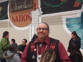 Chief Myeengun Henry called an emergency meeting Tuesday evening after four Chippewas of the Thames First Nation community members overdosed, but were saved with naloxone. (DAN BROWN, The London Free Press)