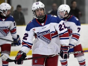 The London Knights picked Luke Evangelista in the first round of the OHL draft. The 16-year-old right winger posted 39 goals and 90 points for the Oakville Rangers minor midget AAA team this season. (Photo credit: OHL)