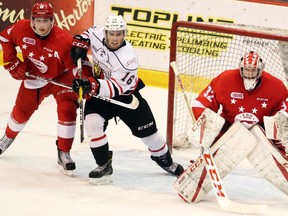 Sault Ste. Marie Greyhounds and Owen Sound Attack meet in the second round of OHL playoffs. (Postmedia Network file photo)