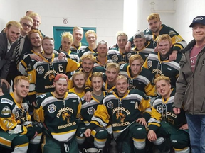 The Humboldt Broncos junior hockey team in a photo from March 28.