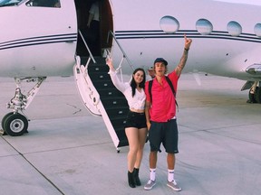 Cherissa Kittmer and Justin Bieber reunited after nine years apart on Thursday at a private airport in California, before flying to Indio to attend Coachella Music and Arts Festival.