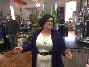 Coun. Tanya Park announces her candidacy for mayor on April 13, 2018. (HANK DANISZEWSKI, The London Free Press)