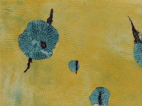 Lynda Watson's hand-dyed, hand-stitched, untitled abstract is part of a new exhibition at Strand Fine Art Services with daughter, Nancy, who is also a fibre artist.