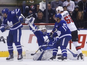 Toronto Maple Leafs take on the Ottawa Senators during a regular season game. (Postmedia Network file photo)