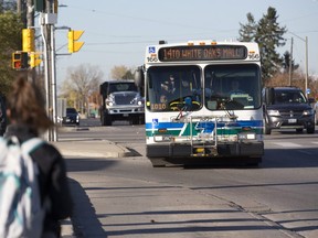 London Transit buses in London.  Mike Hensen/The London Free Press/Postmedia Network