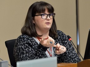 Counsellor Tanya Park at a recent meeting to discuss plans for BRT at London City Hall. (Free Press file photo)