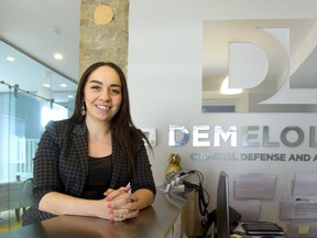 Cassandra DeMelo has opened a law office on Colborne Street, just south of Horton St. in London. (MIKE HENSEN, The London Free Press)