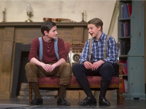 Joshua Van Dorp as Ronny and Jonathan DeVries as Hartzell in One Foot in Heaven a play performed by London Christian High in London, Ont.  Photograph taken on Wednesday April 11, 2018.   Mike Hensen/The London Free Press