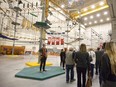 Former Kellogg workers and their families toured the new recreation complex in the former factory located in London on Friday April 13.  (Mike Hensen/The London Free Press)
