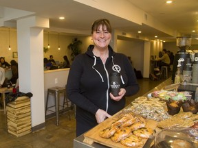 Karri Egan, the owner of the Commonwealth Coffee Company on Richmond Street. (MIKE HENSEN, The London Free Press)