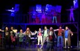 John Paul II students perform during a dress rehearsal for Rock of Ages at their school. (MIKE HENSEN, The London Free Press)